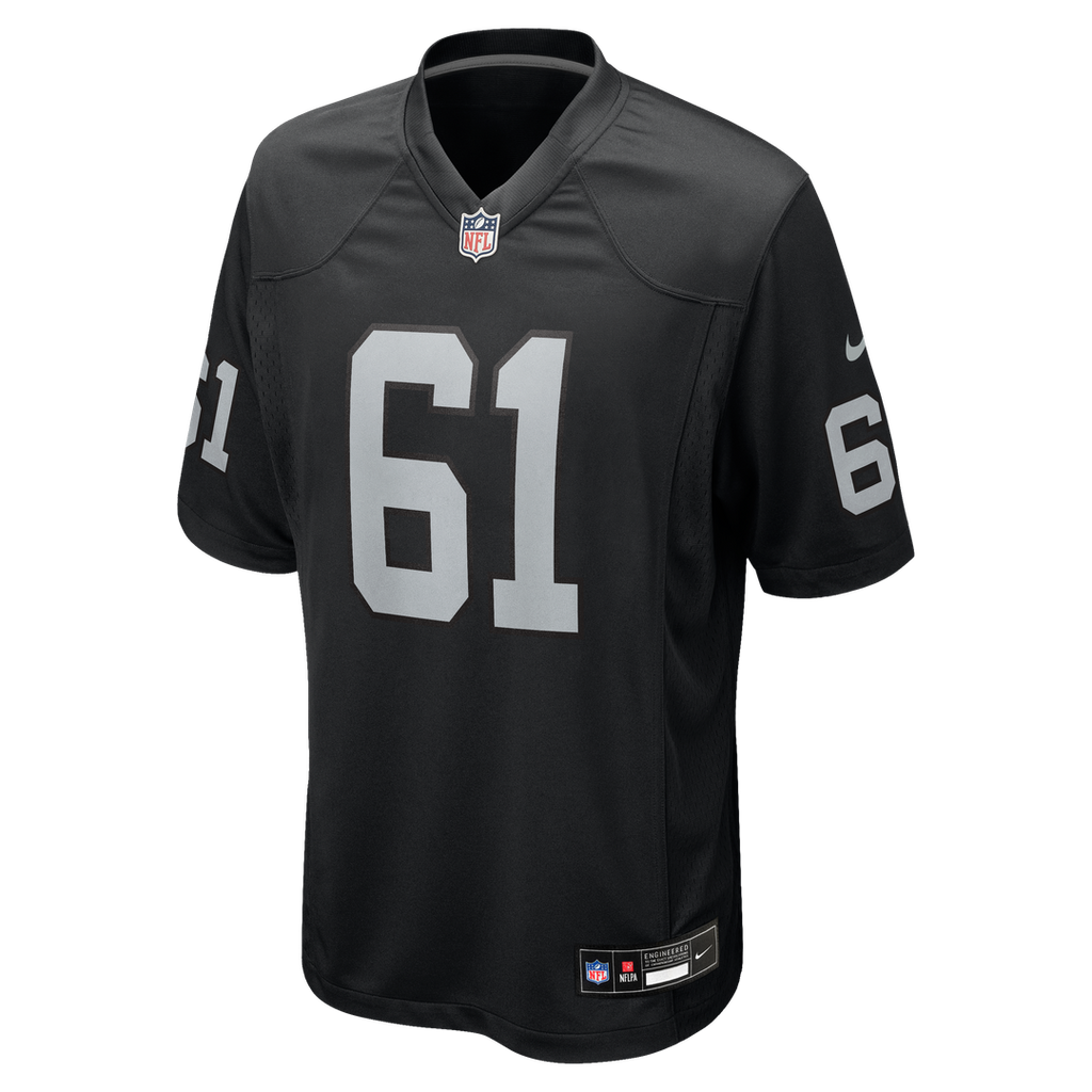 Las Vegas Raiders Jordan Meredith Black Game Player Jersey