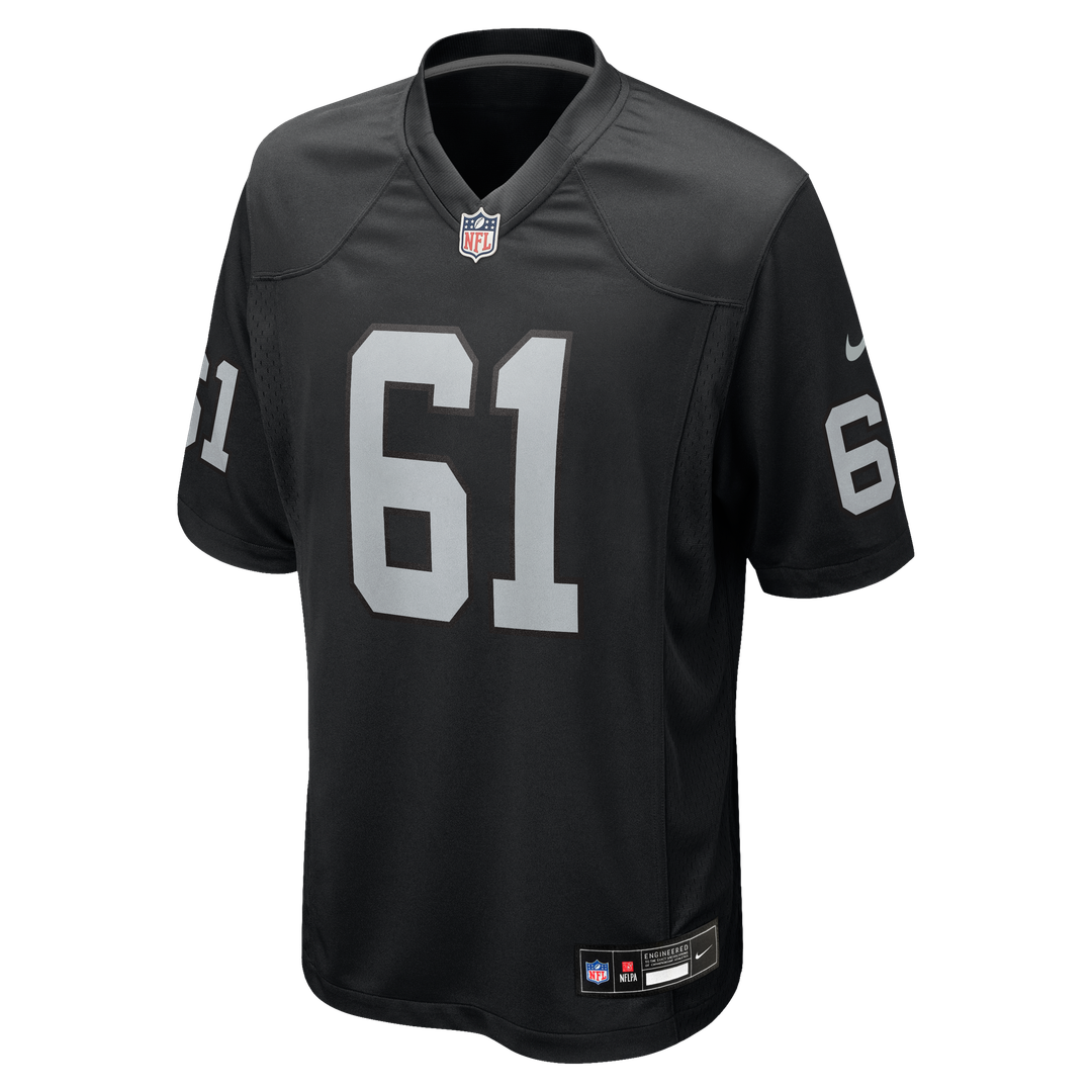 Las Vegas Raiders Jordan Meredith Black Game Player Jersey