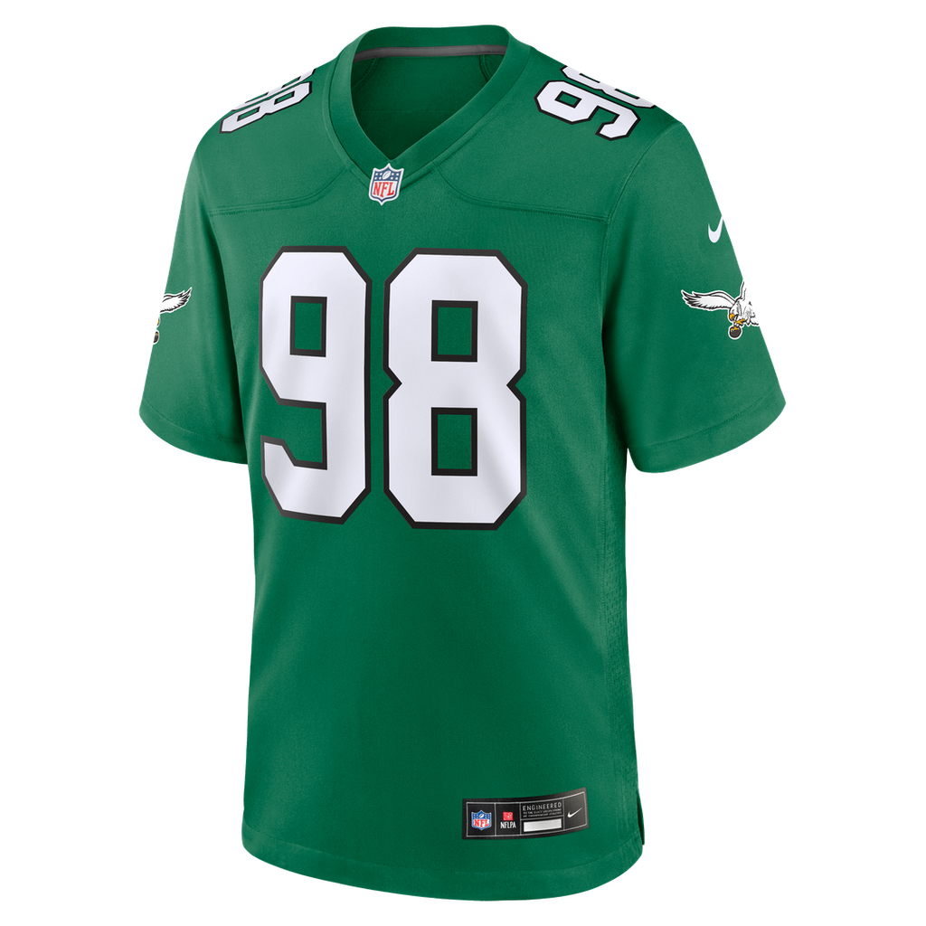 Philadelphia Eagles Jalen Carter Midnight Green Team Game Jersey