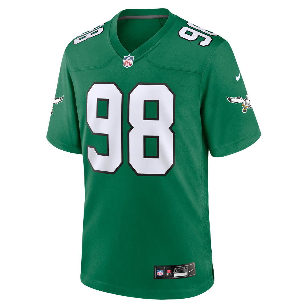 Philadelphia Eagles Jalen Carter Midnight Green Team Game Jersey