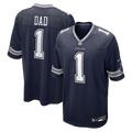 Dallas Cowboys Number 1 Dad Navy Game Jersey