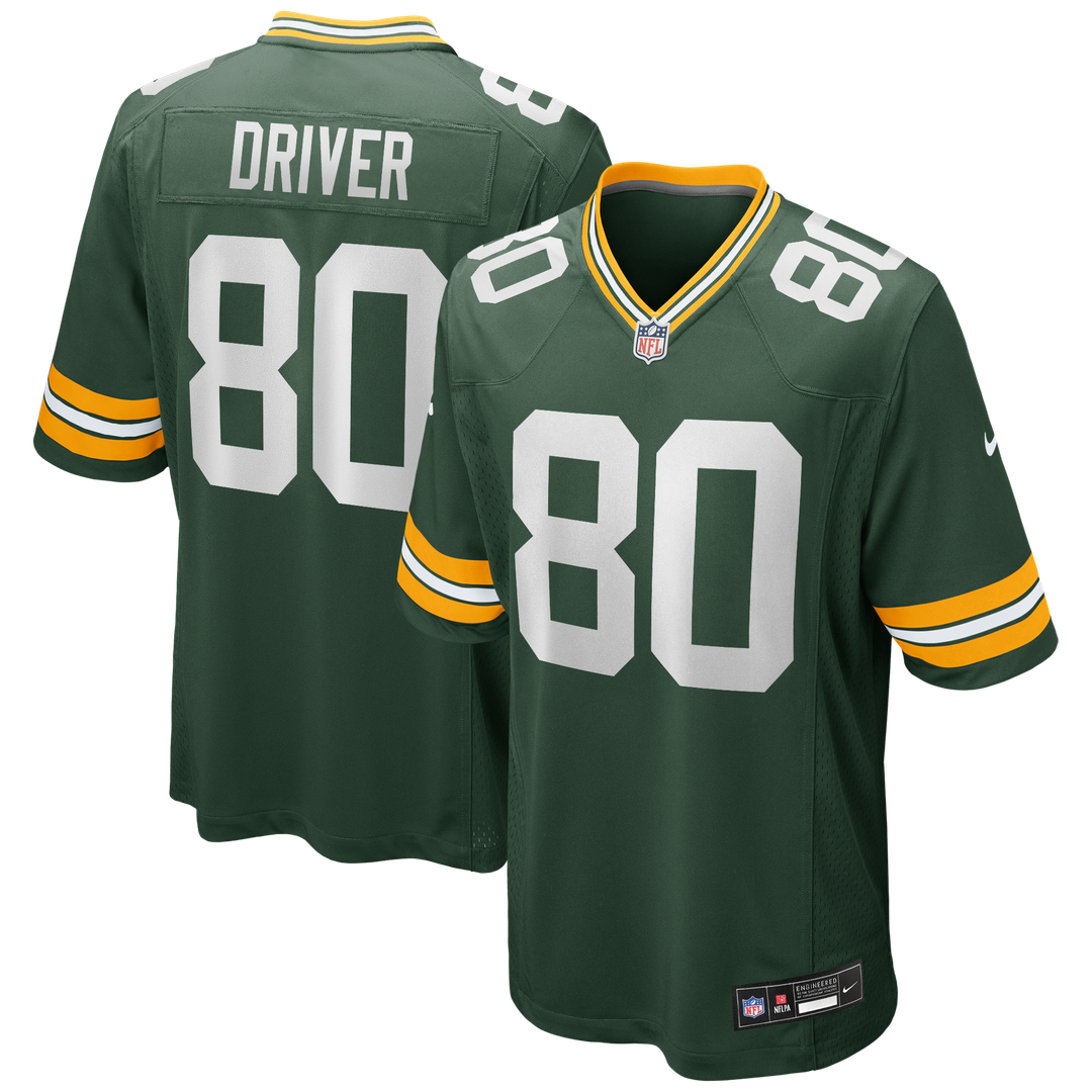 Green Bay Packers Donald Driver Green Game Retired Player Jersey