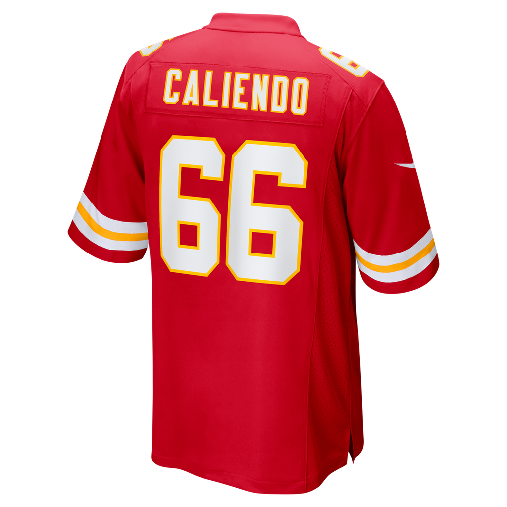 Kansas City Chiefs Mike Caliendo Red Game Player Jersey