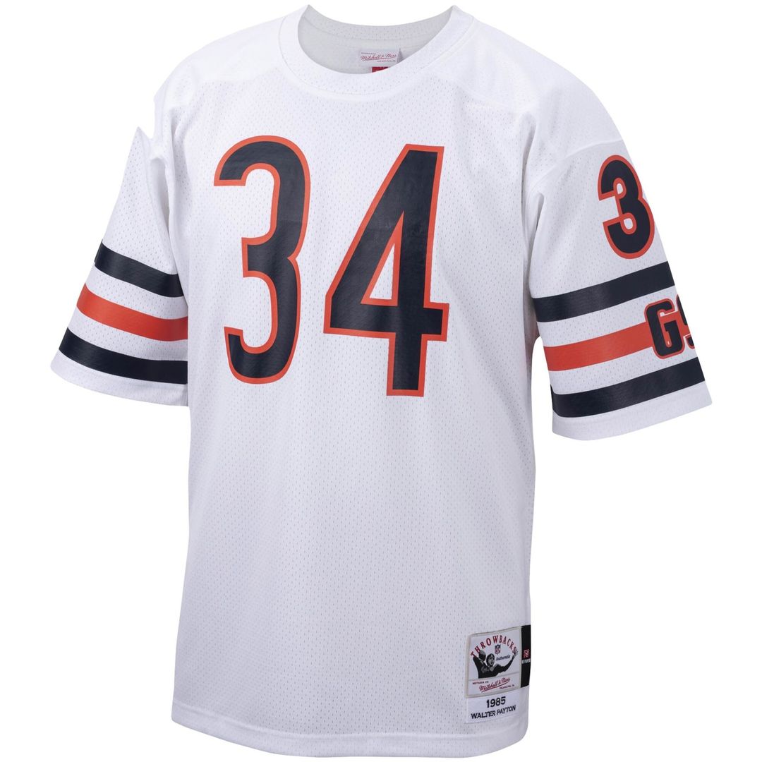 Chicago Bears Walter Payton Mitchell & Ness White Big & Tall 1985 Retired Player Replica Jersey