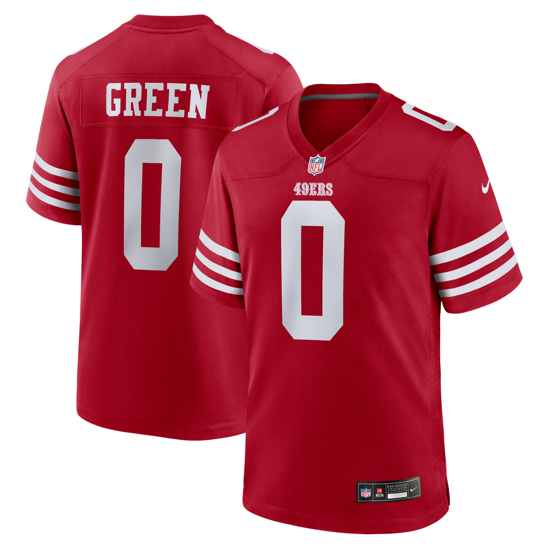 San Francisco 49ers Renardo Green Scarlet Game Jersey