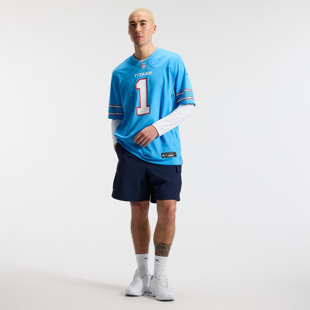 Tennessee Titans Cameron Ward Light Blue Game Jersey