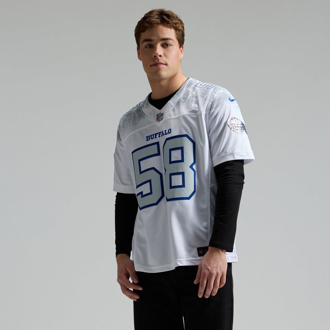 Buffalo Bills Matt Milano White Rivalries Collection Stitched Limited Jersey