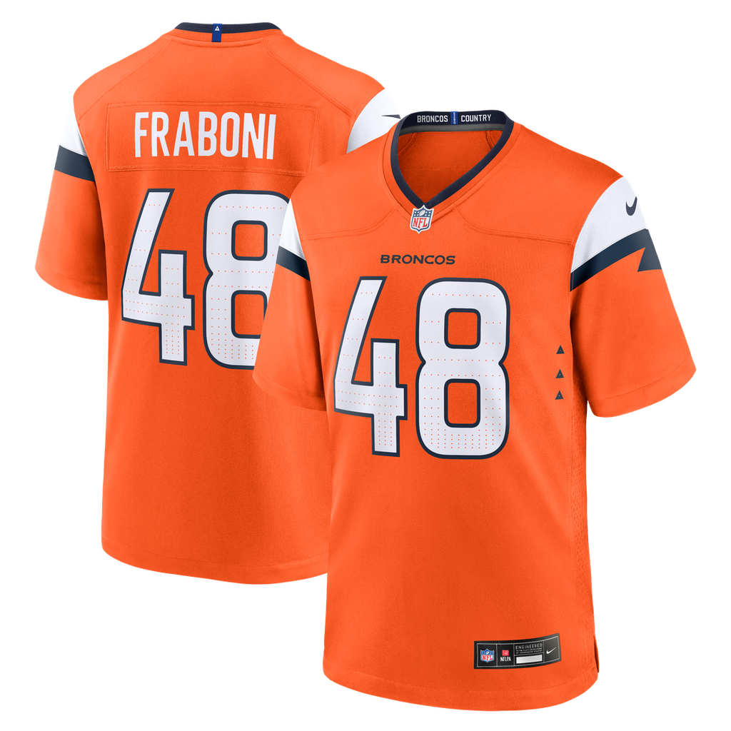 Denver Broncos Mitchell Fraboni Orange Team Game Jersey