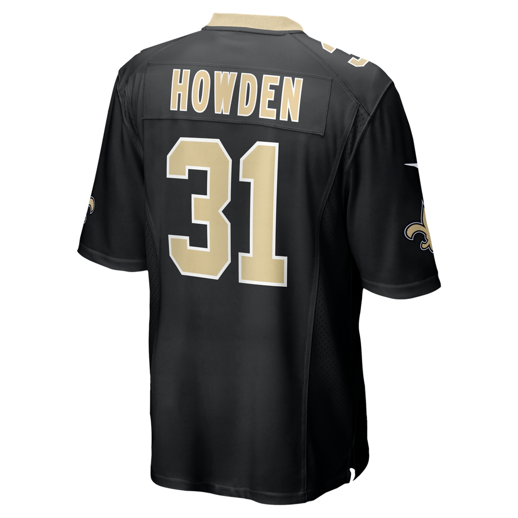 New Orleans Saints Jordan Howden Black Team Game Jersey