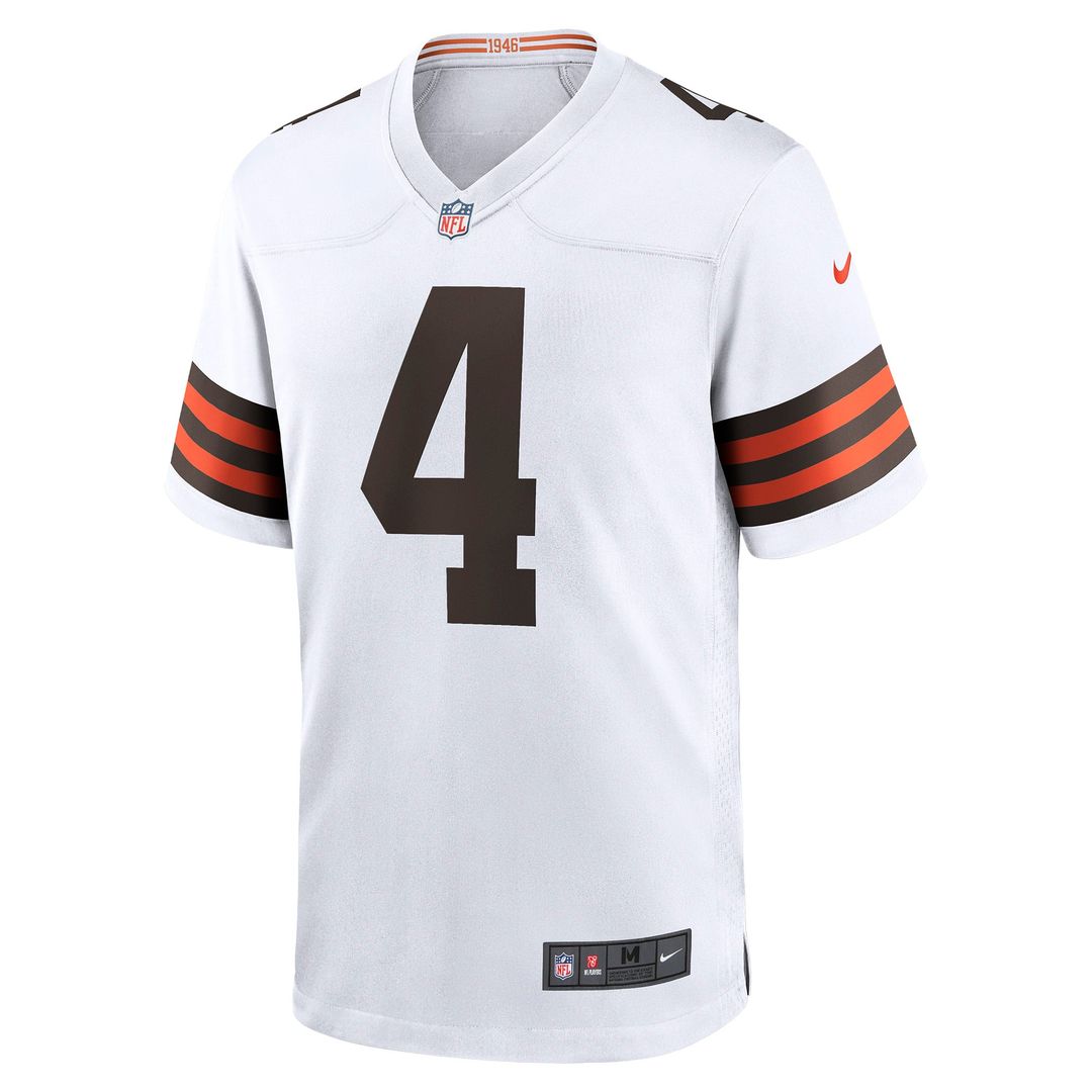 Cleveland Browns Deshaun Watson White Game Jersey