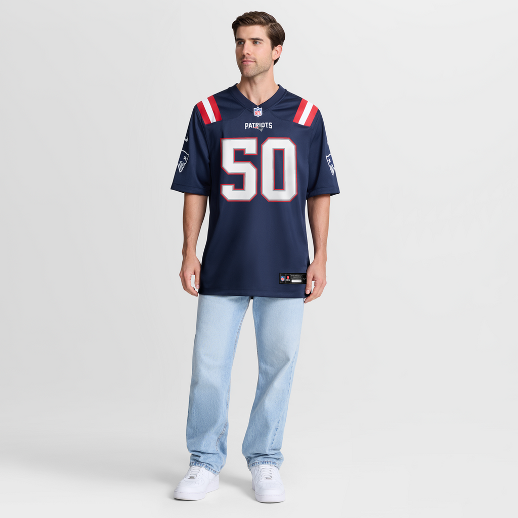 New England Patriots Mike Vrabel Navy Game Retired Player Jersey