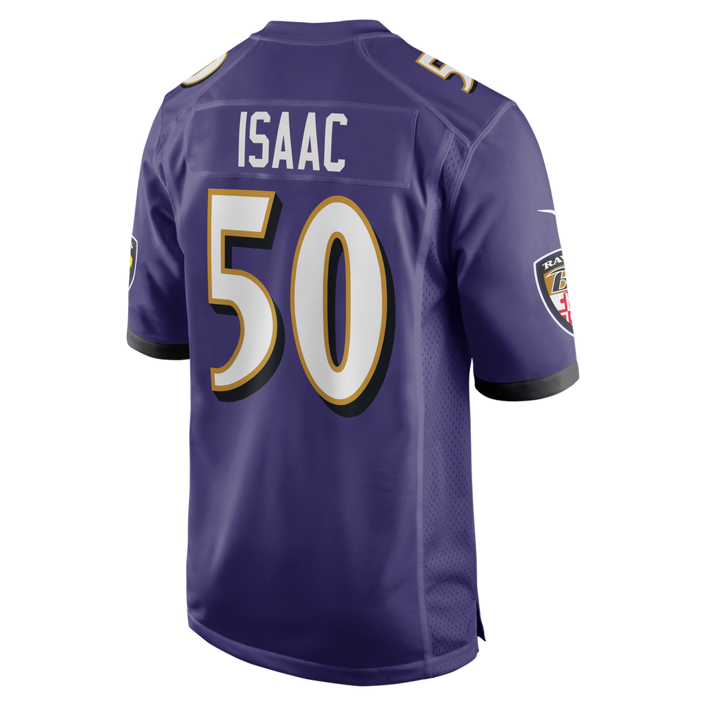 Baltimore Ravens Adisa Isaac Purple Team Game Jersey
