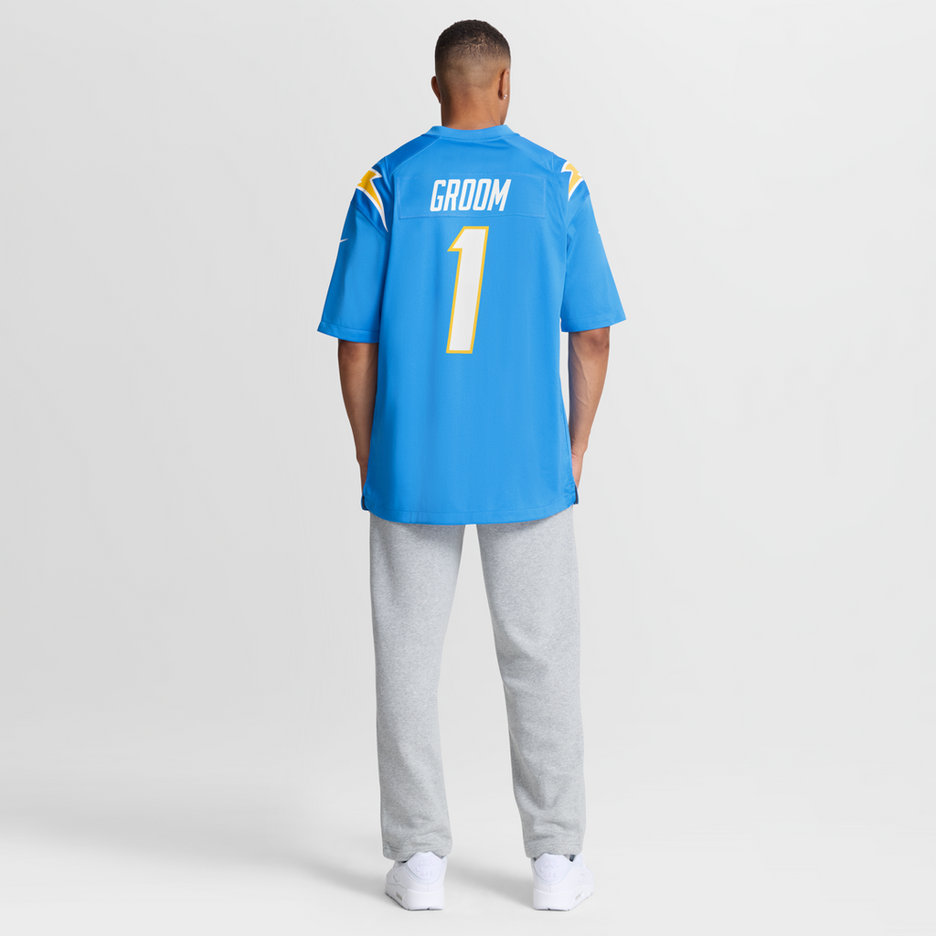 Los Angeles Chargers Number 1 Groom Powder Blue Game Jersey