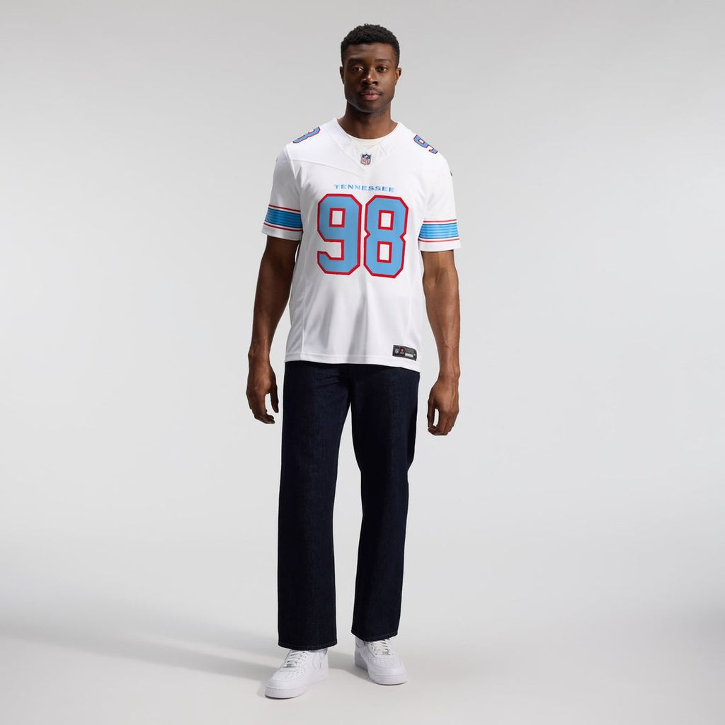 Tennessee Titans Jeffery Simmons White Vapor F.U.S.E. Stitched Limited Jersey