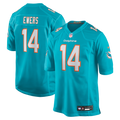 Miami Dolphins Quinn Ewers Aqua Team Game Jersey