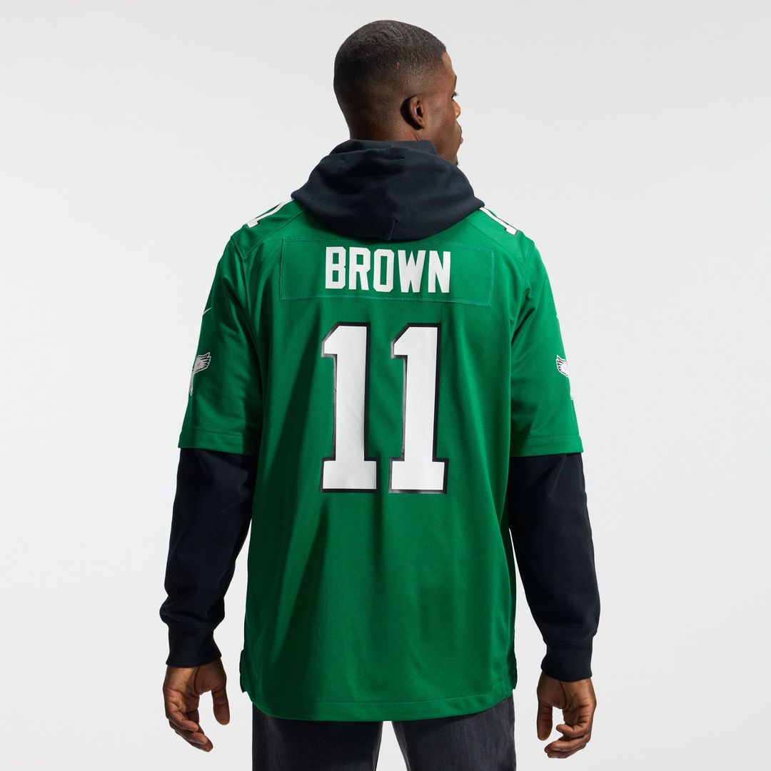Philadelphia Eagles A.J. Brown Midnight Green Team Game Jersey