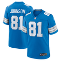 Detroit Lions Calvin Johnson Blue Team Retired Game Jersey