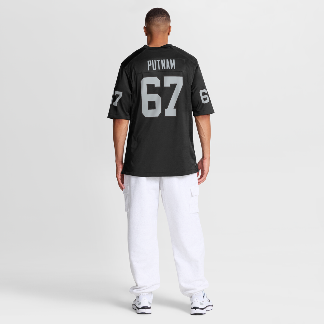 Las Vegas Raiders Will Putnam Black Team Game Jersey