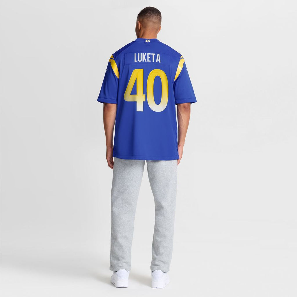 Los Angeles Rams Jesse Luketa Royal Team Game Jersey