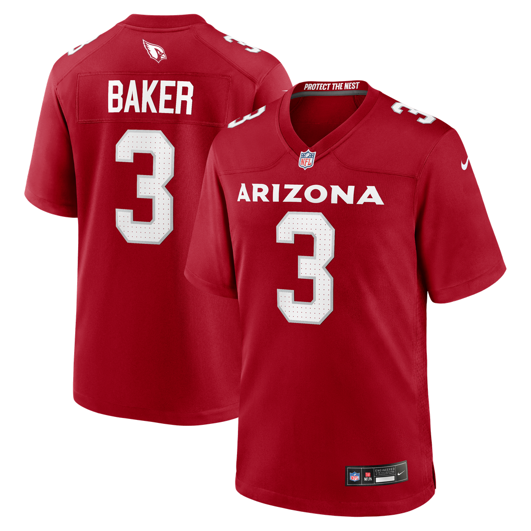 Arizona Cardinals Budda Baker Cardinal Game Player Jersey