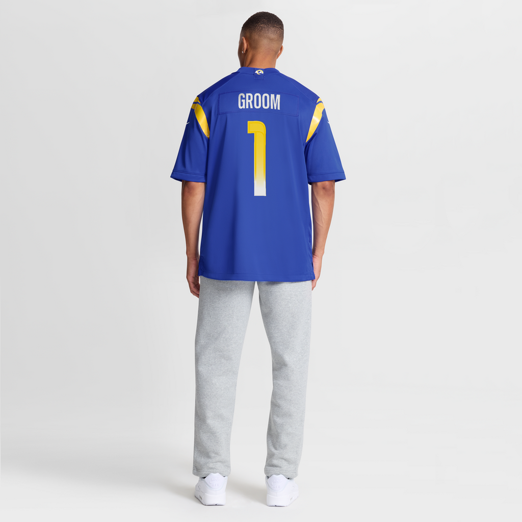 Los Angeles Rams Number 1 Groom Royal Game Jersey