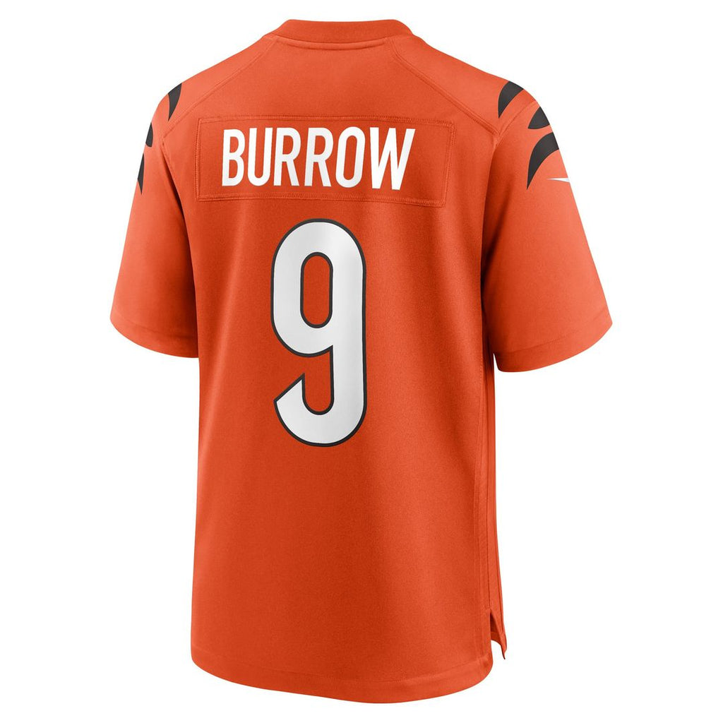 Cincinnati Bengals Joe Burrow Orange Alternate Game Jersey
