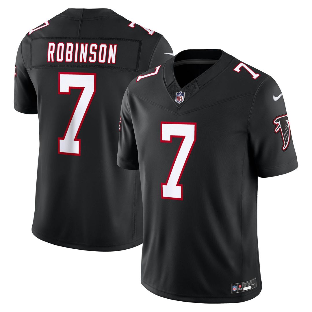 Atlanta Falcons Bijan Robinson Black Alternate Throwback Vapor F.U.S.E. Stitched Limited Jersey