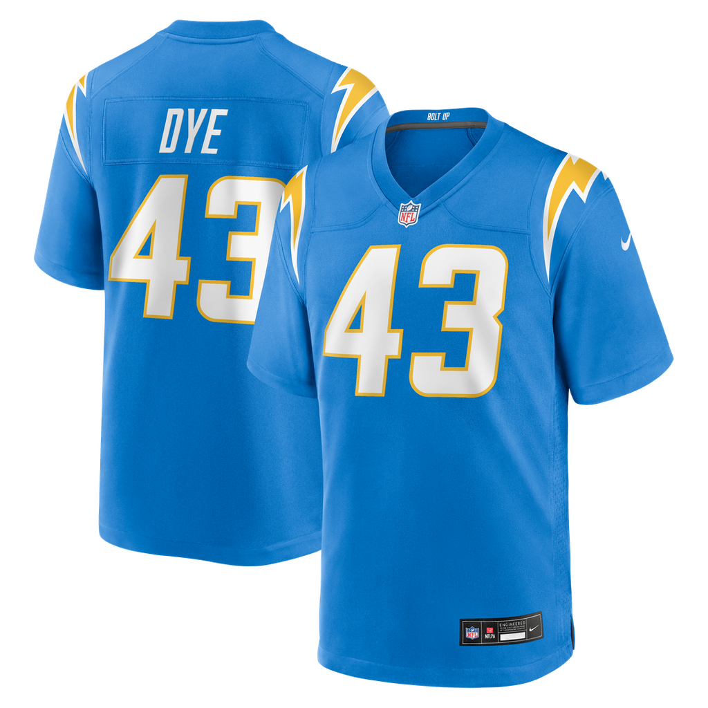 Los Angeles Chargers Troy Dye Powder Blue Game Jersey