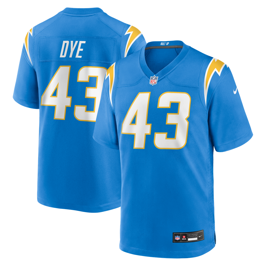 Los Angeles Chargers Troy Dye Powder Blue Game Jersey