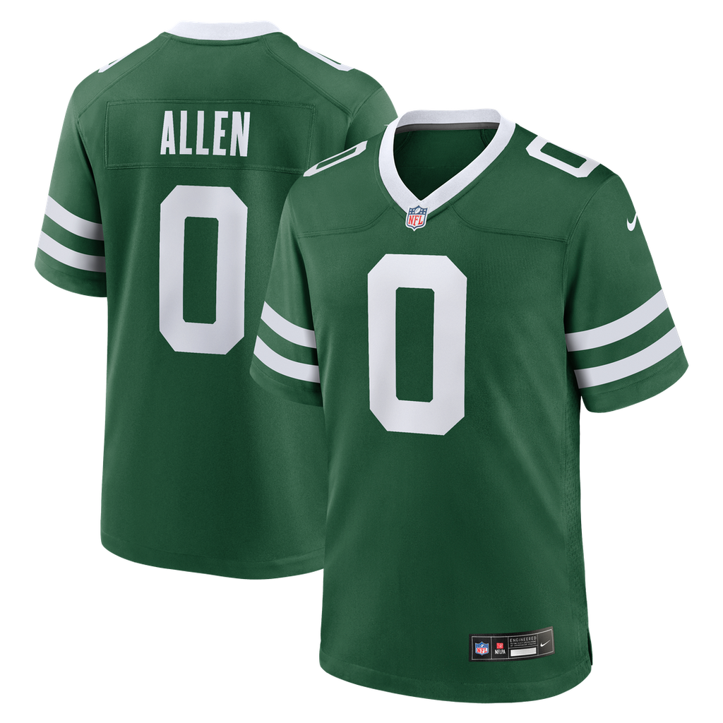 New York Jets Braelon Allen Legacy Green Game Jersey