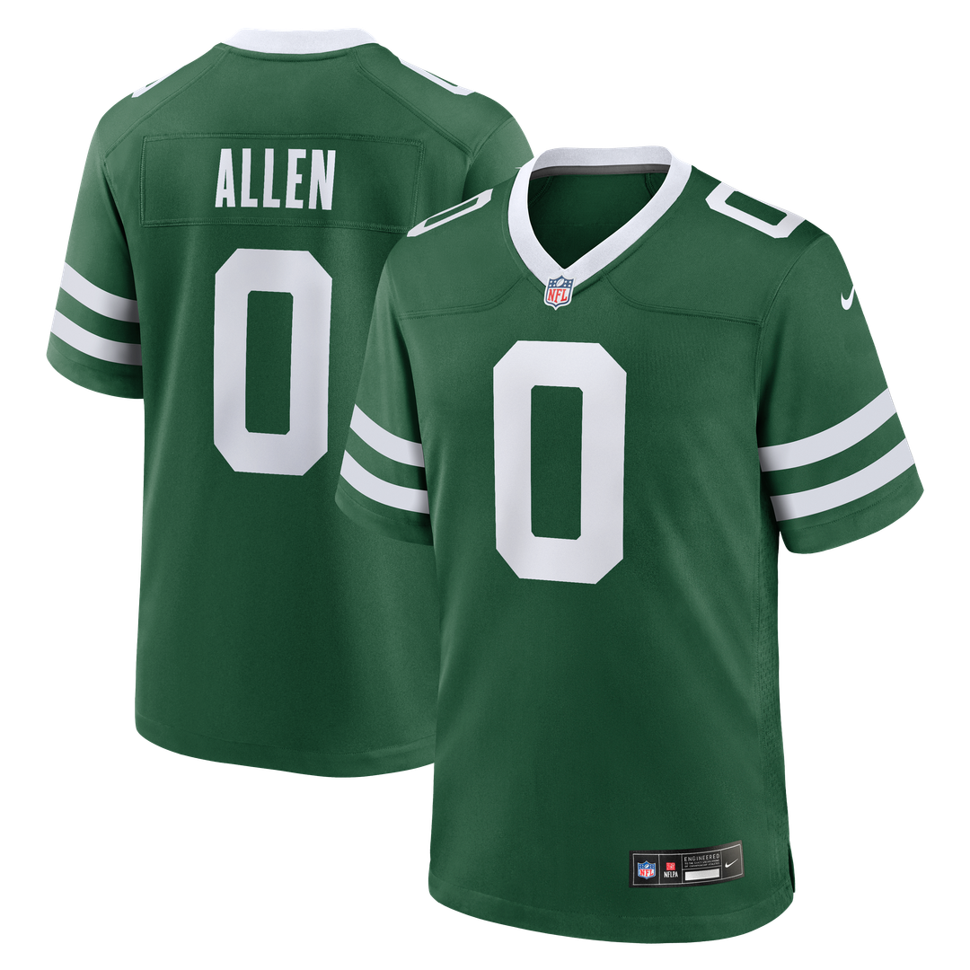New York Jets Braelon Allen Legacy Green Game Jersey