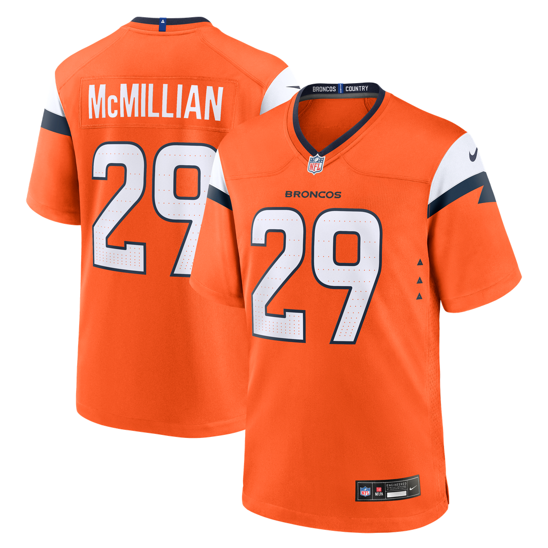 Denver Broncos Ja'Quan McMillian Orange Team Game Jersey