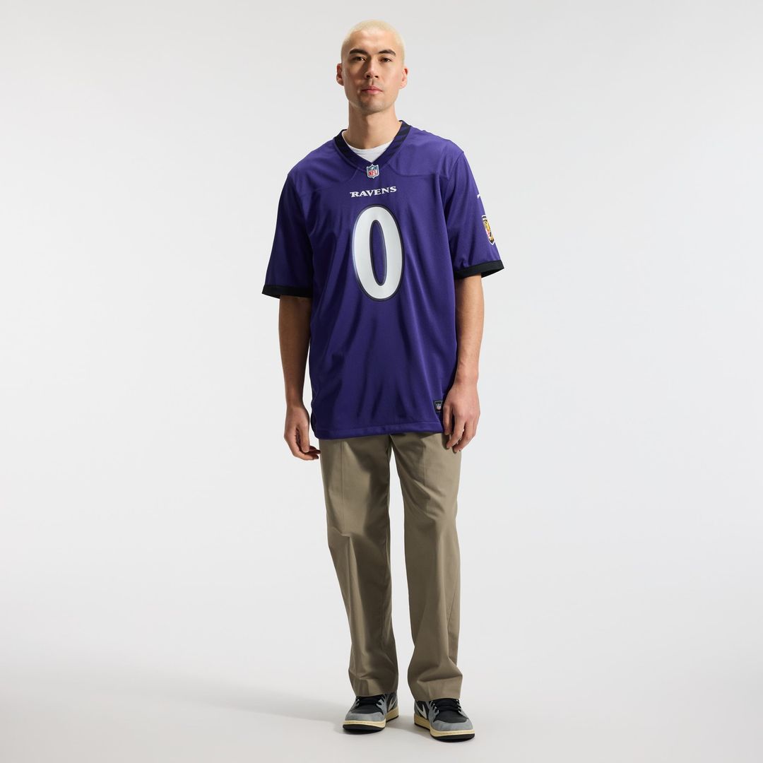Baltimore Ravens Roquan Smith Purple Team Game Jersey