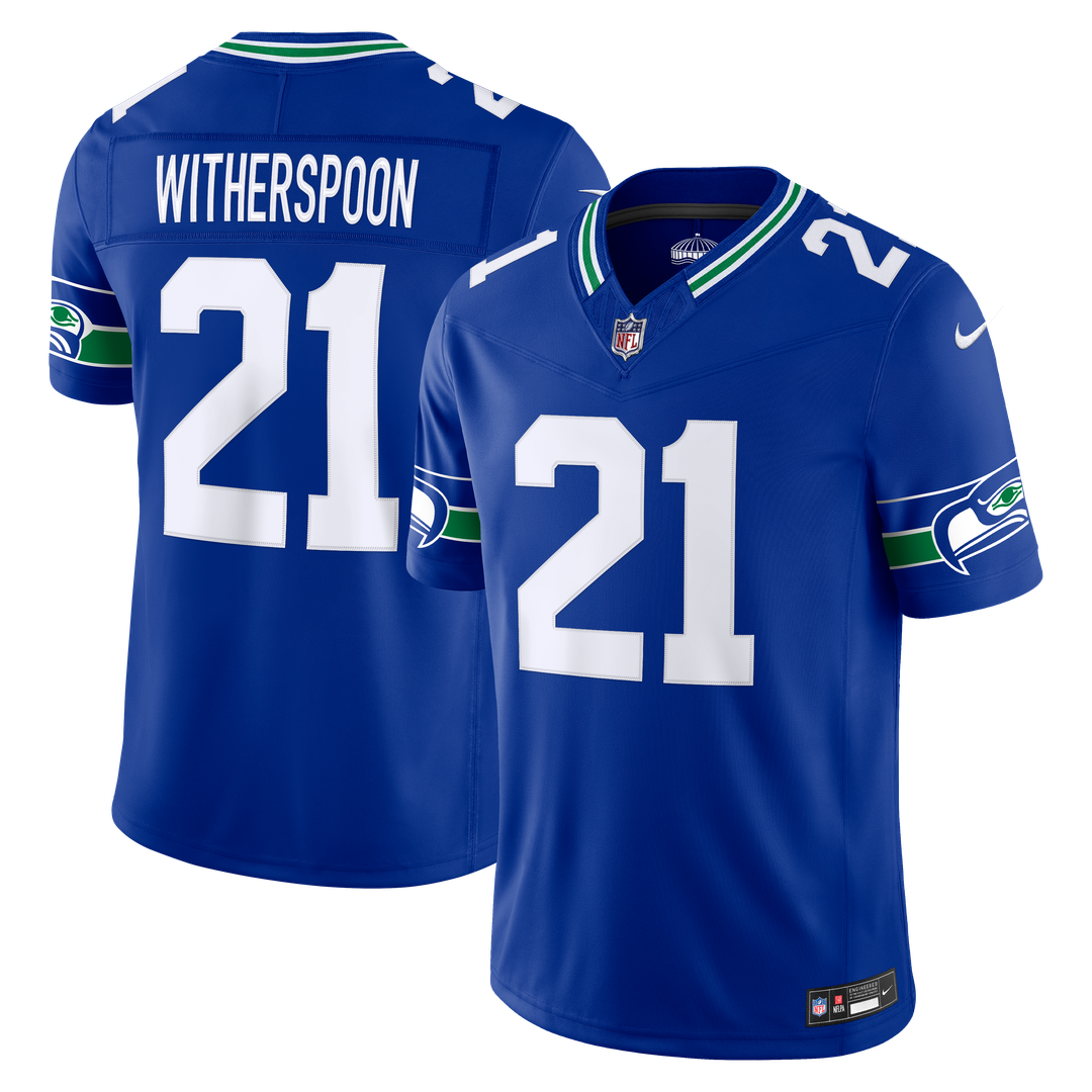 Seattle Seahawks Devon Witherspoon College Navy Team Vapor F.U.S.E. Stitched Limited Jersey
