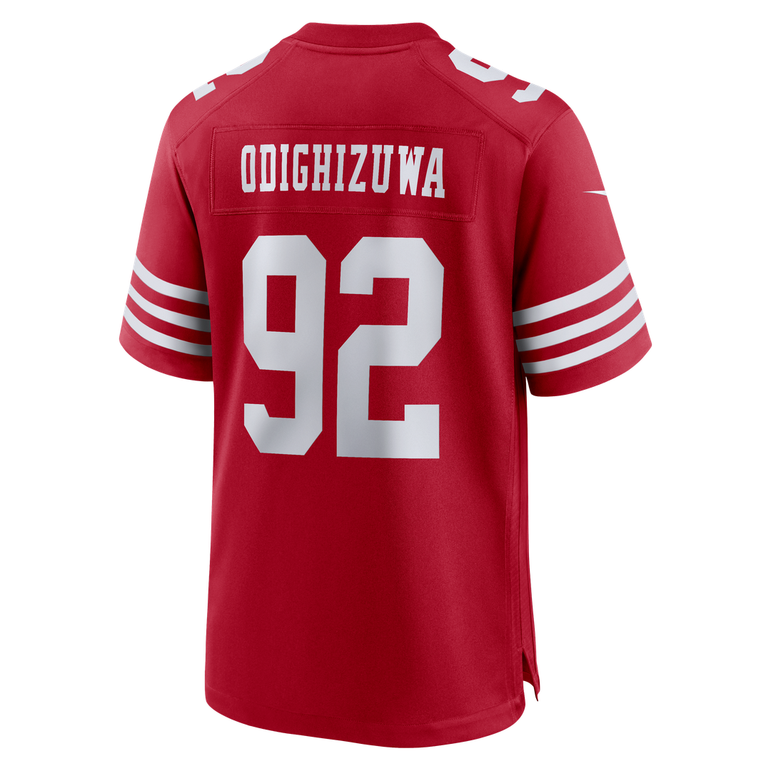 San Francisco 49ers Osa Odighizuwa Scarlet Team Game Jersey