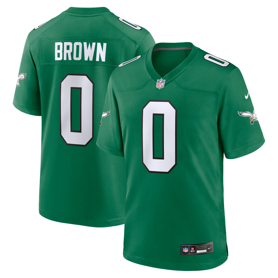 Philadelphia Eagles Marquise Brown Midnight Green Team Game Jersey