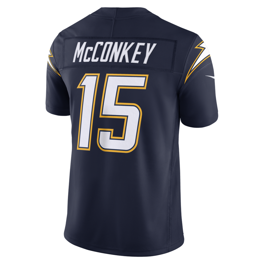 Los Angeles Chargers Ladd McConkey Navy Alternate Super Chargers Vapor F.U.S.E. Stitched Limited Jersey