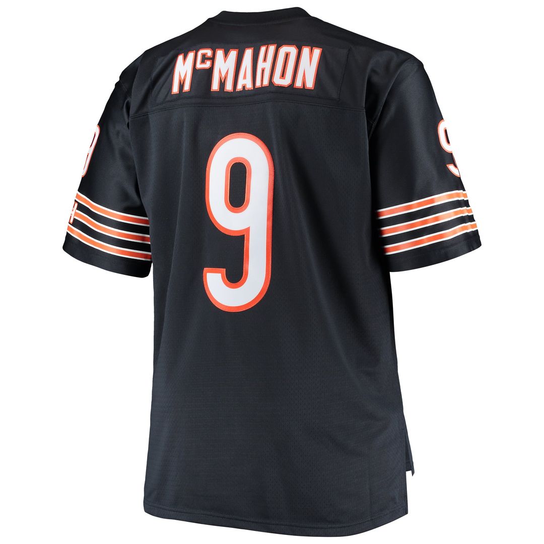 Chicago Bears Jim McMahon Mitchell & Ness Navy Big & Tall 1985 Retired Player Replica Jersey