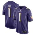 Baltimore Ravens Number 1 Dad Purple Game Jersey