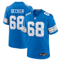 Detroit Lions Taylor Decker Blue Team Game Jersey