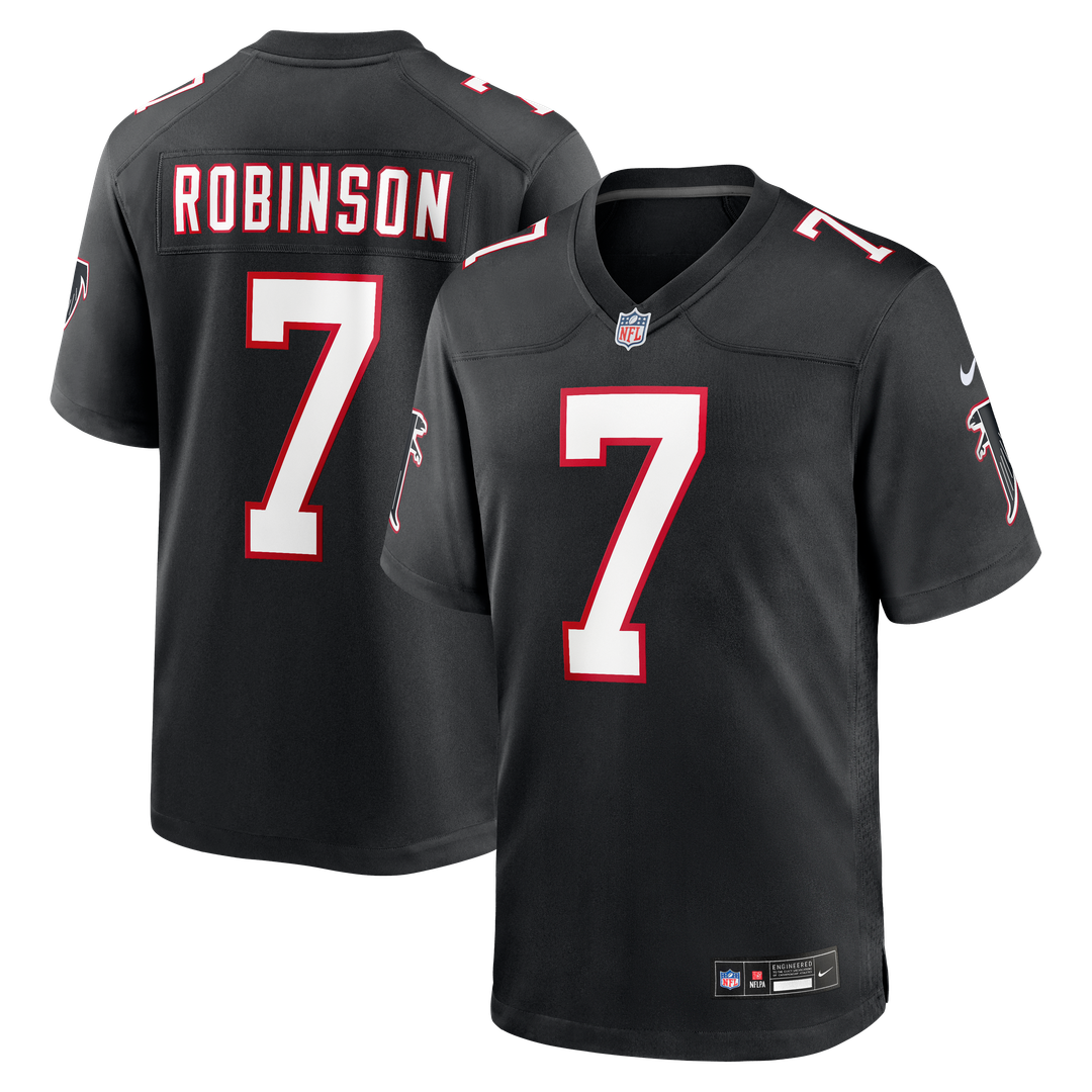 Atlanta Falcons Bijan Robinson Black Throwback Game Jersey