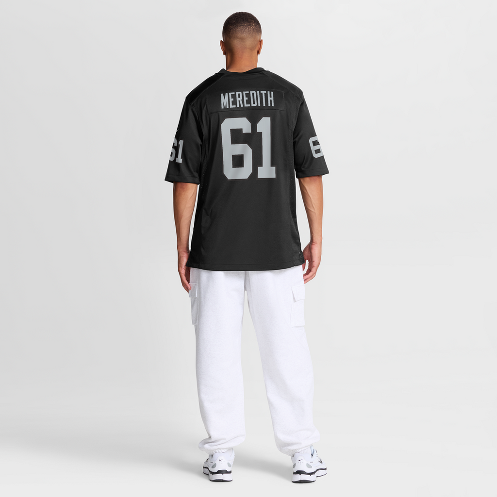 Las Vegas Raiders Jordan Meredith Black Game Player Jersey
