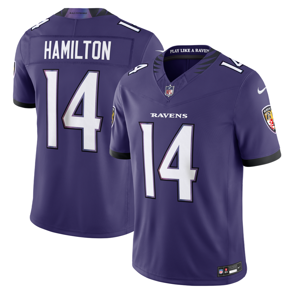 Baltimore Ravens Kyle Hamilton Purple Team Vapor F.U.S.E. Stitched Limited Jersey