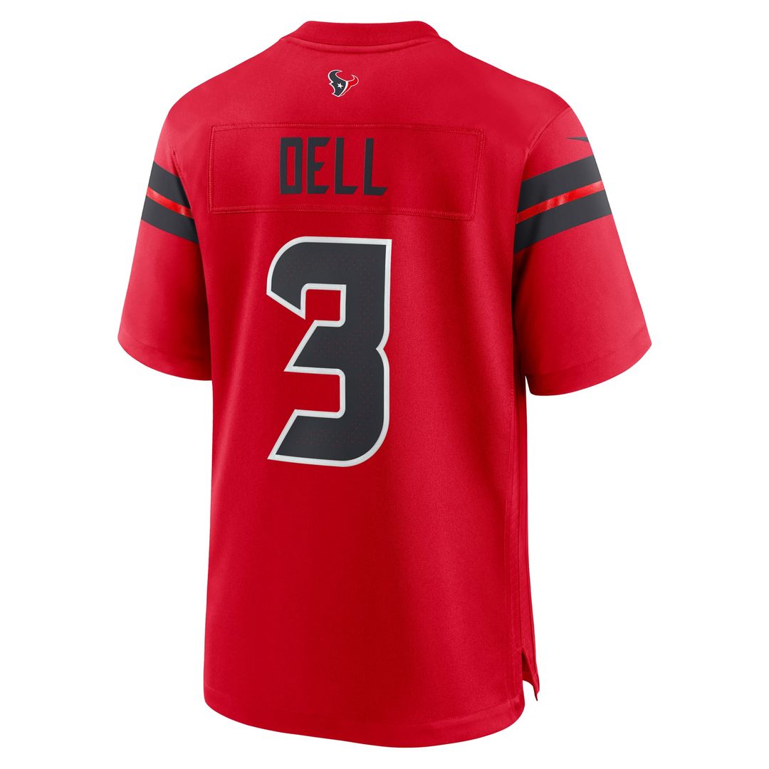 Houston Texans Tank Dell Navy Game Jersey