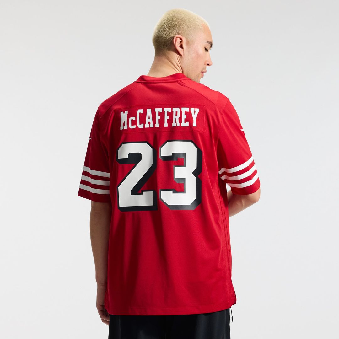 San Francisco 49ers Christian McCaffrey Scarlet Alternate Game Player Jersey