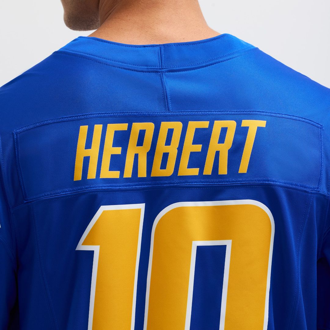 Los Angeles Chargers Justin Herbert Royal Vapor F.U.S.E. Limited Jersey