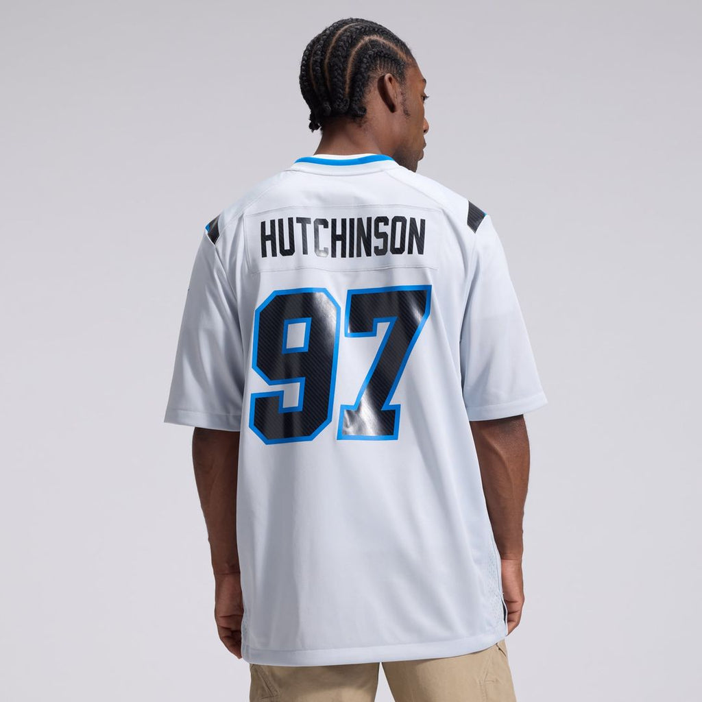 Detroit Lions Aidan Hutchinson Silver 2026 Rivalries Collection Game Jersey