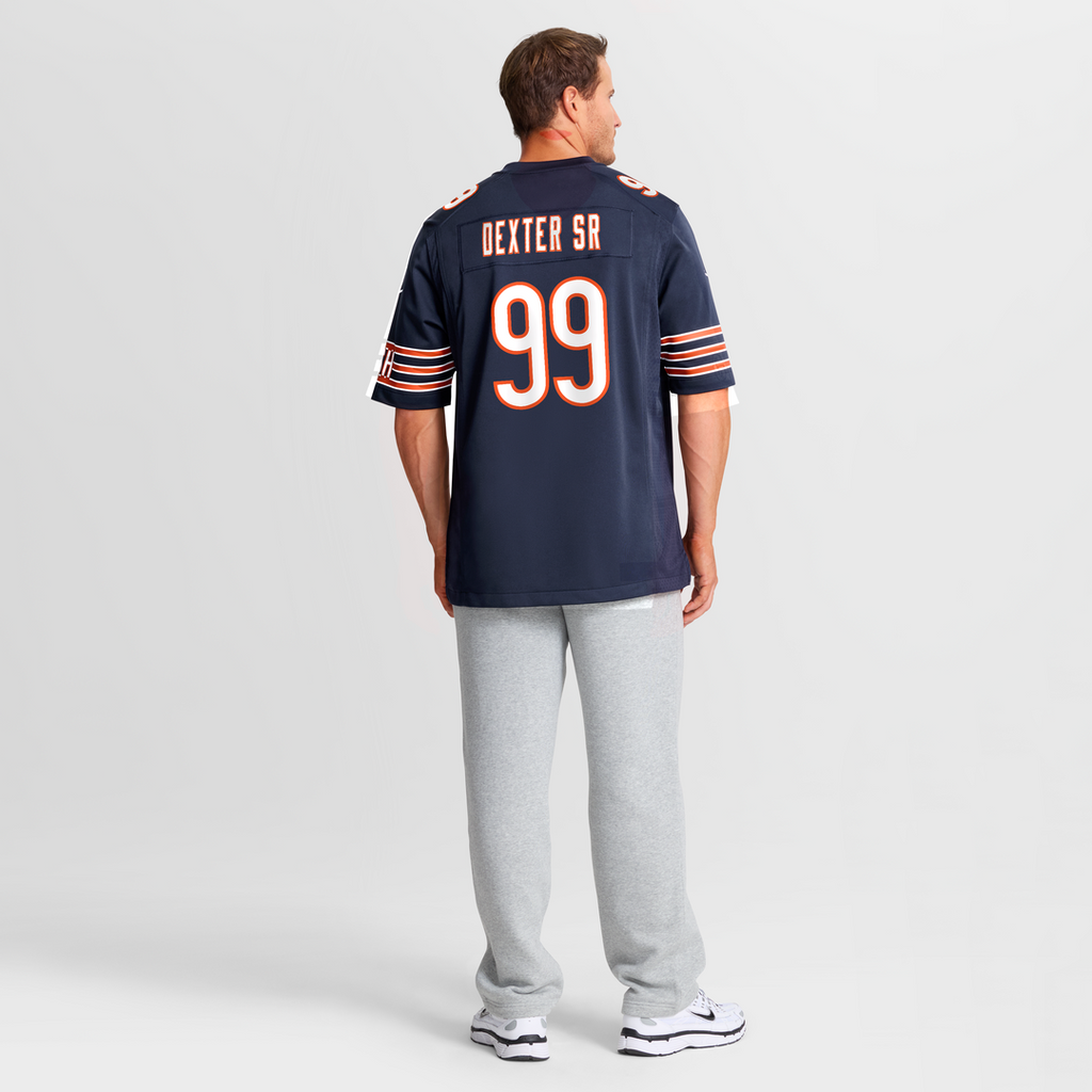 Chicago Bears Gervon Dexter Sr. Navy Game Jersey