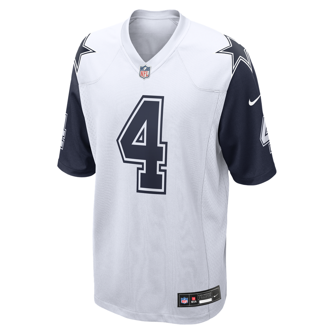Dallas Cowboys Dak Prescott White Alternate Game Team Jersey