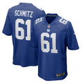 New York Giants John Michael Schmitz Royal Team Game Jersey